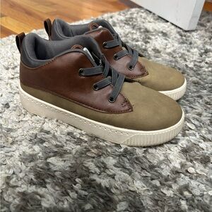 Carter's Brown and Tan Sneakers with Mid-Top Design